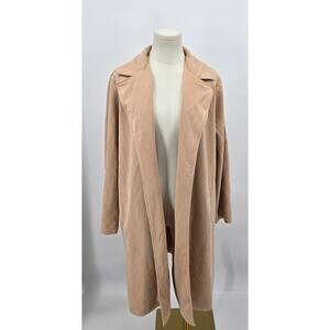 Philosophy Minimalist Tan Drape Front Coat